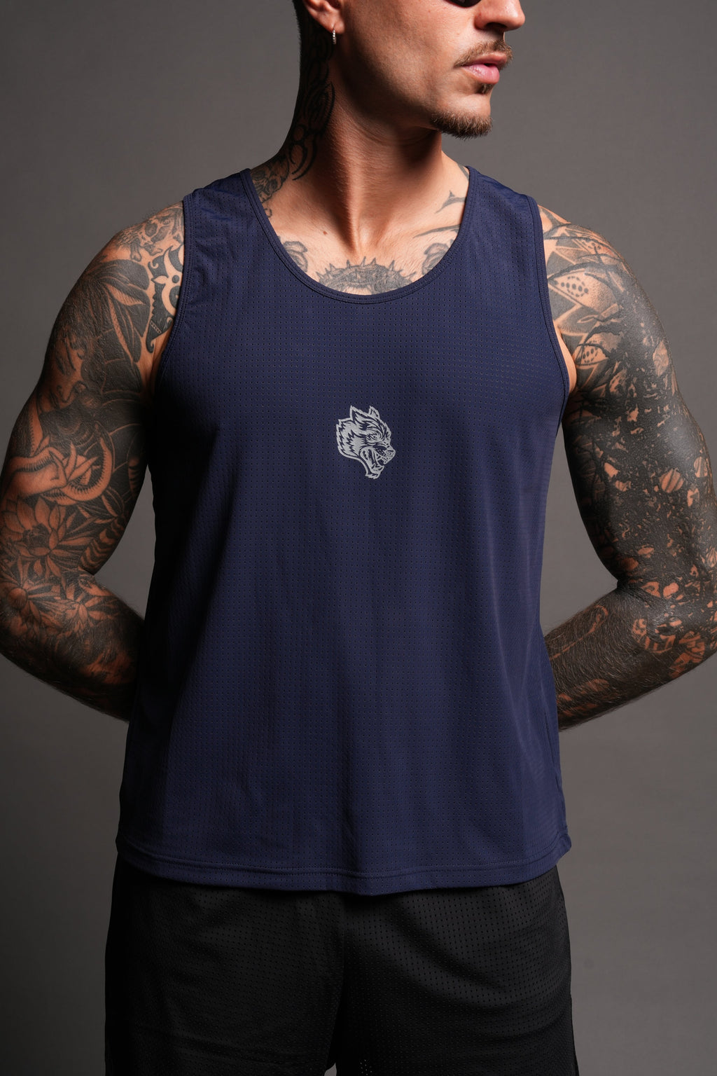 Pyramid V3 Rocky Running Tank In Navy - imagem 5