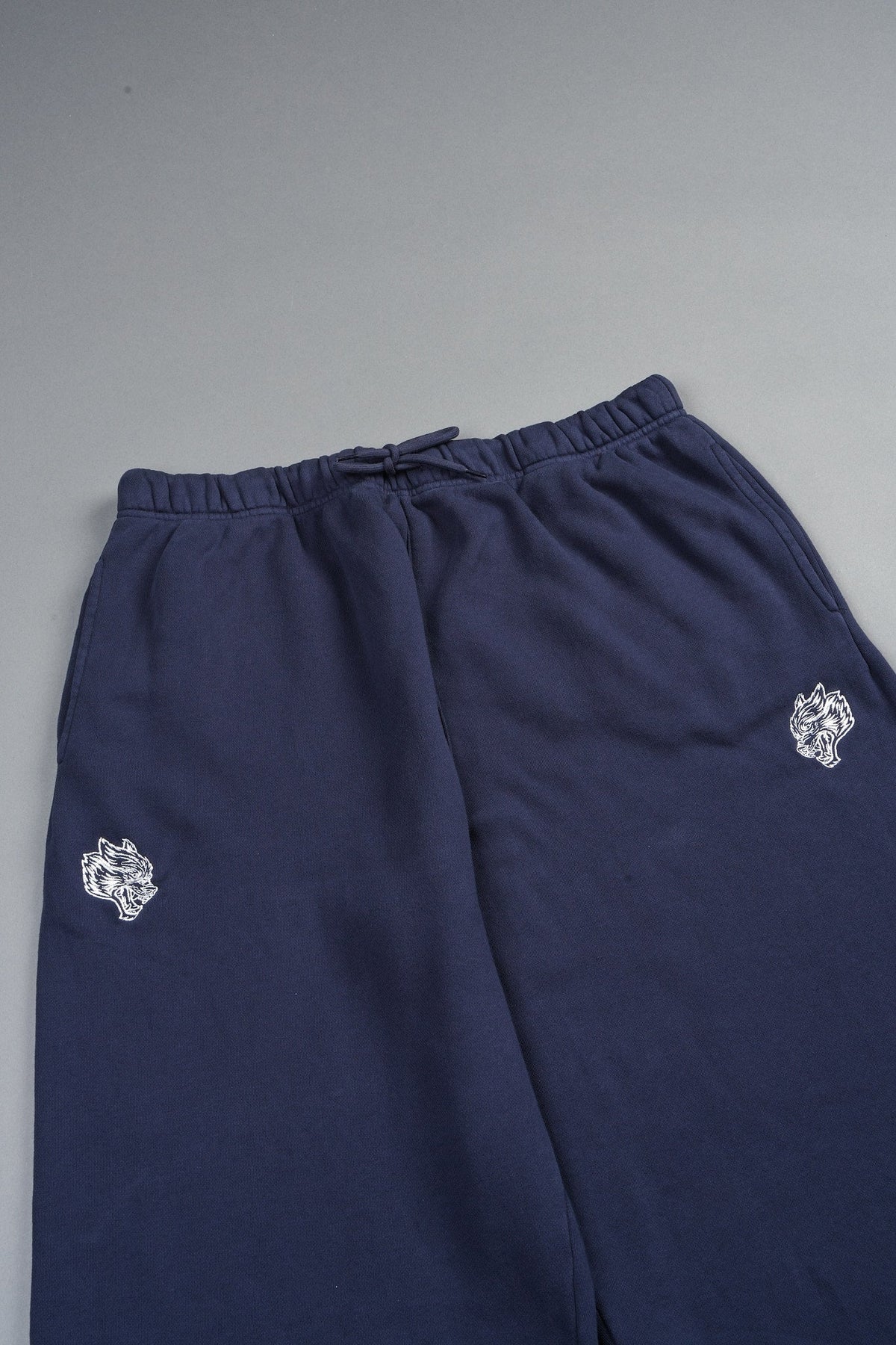 Dual Wolf Capri Sweat Pants In Storm Blue