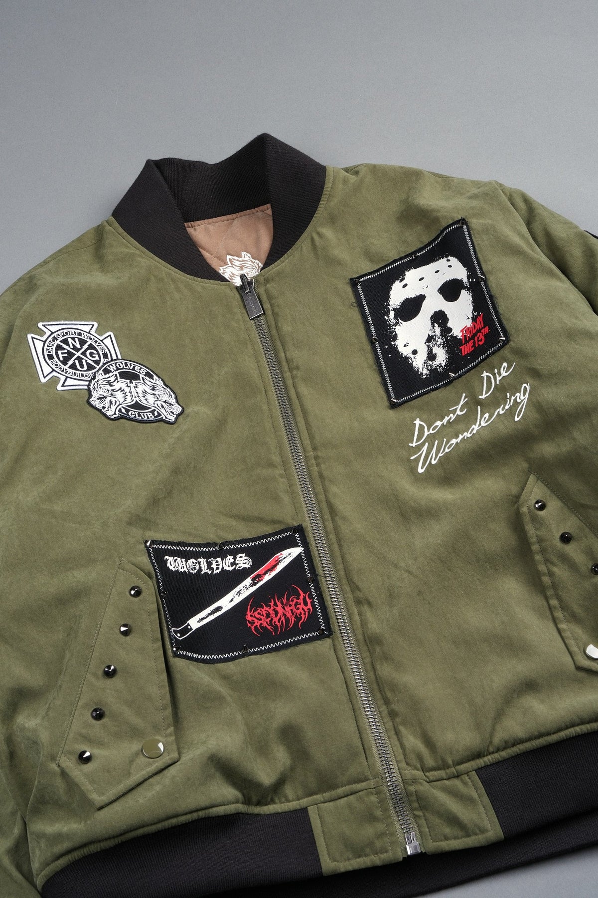 Jason Frvr Cloud Quilted Reversible Bomber Jacket In Dover Green/Taupe