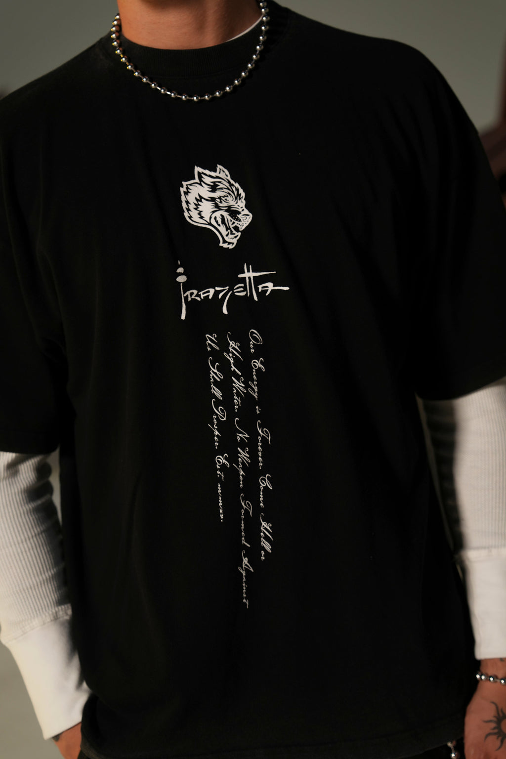 A Warriors Heaven "Premium" Oversized Tee in Black — imagem 4
