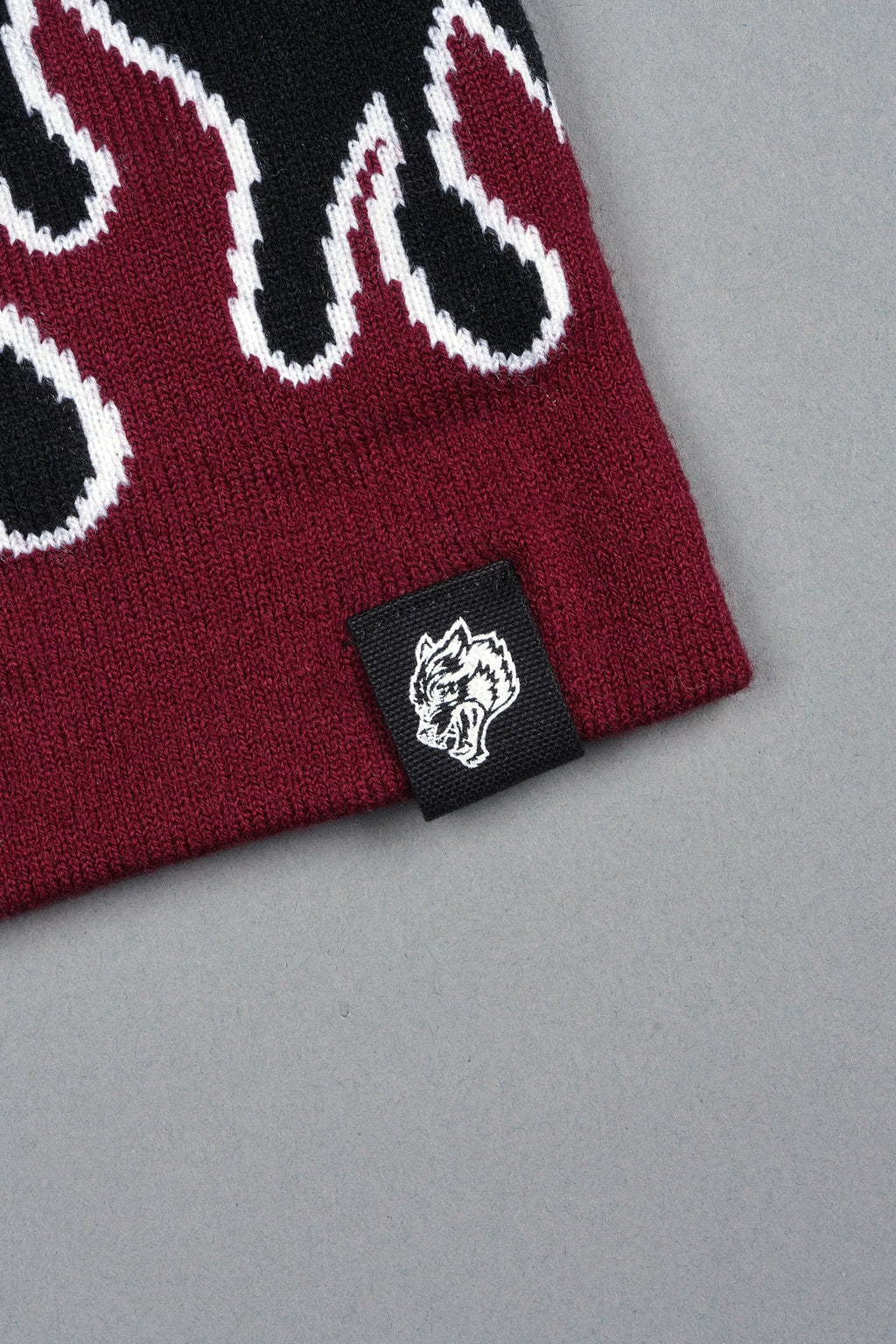 Eternal Flame Cap Beanie in Black/Oxblood