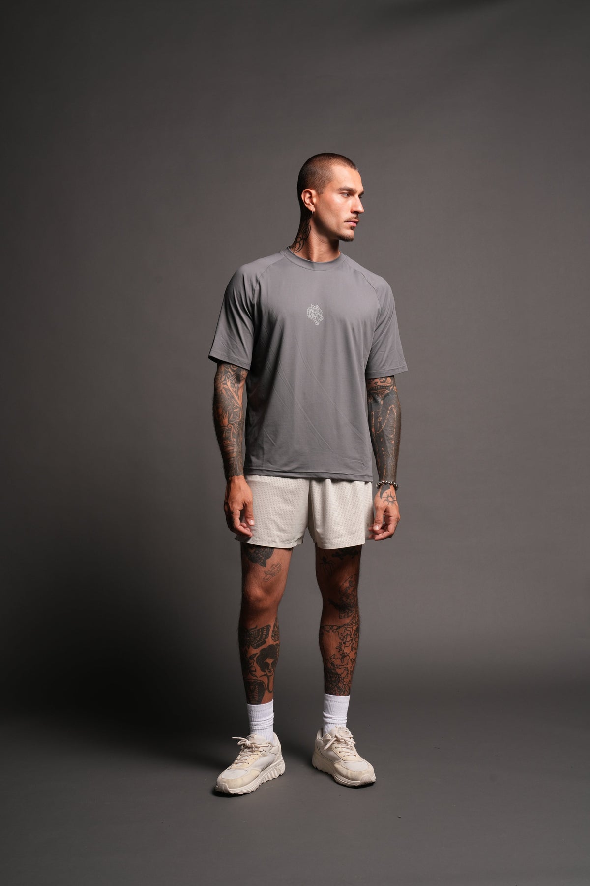 Pyramid V3 Dry Wolf Raglan Ss Tee In Slate Gray - imagem 5