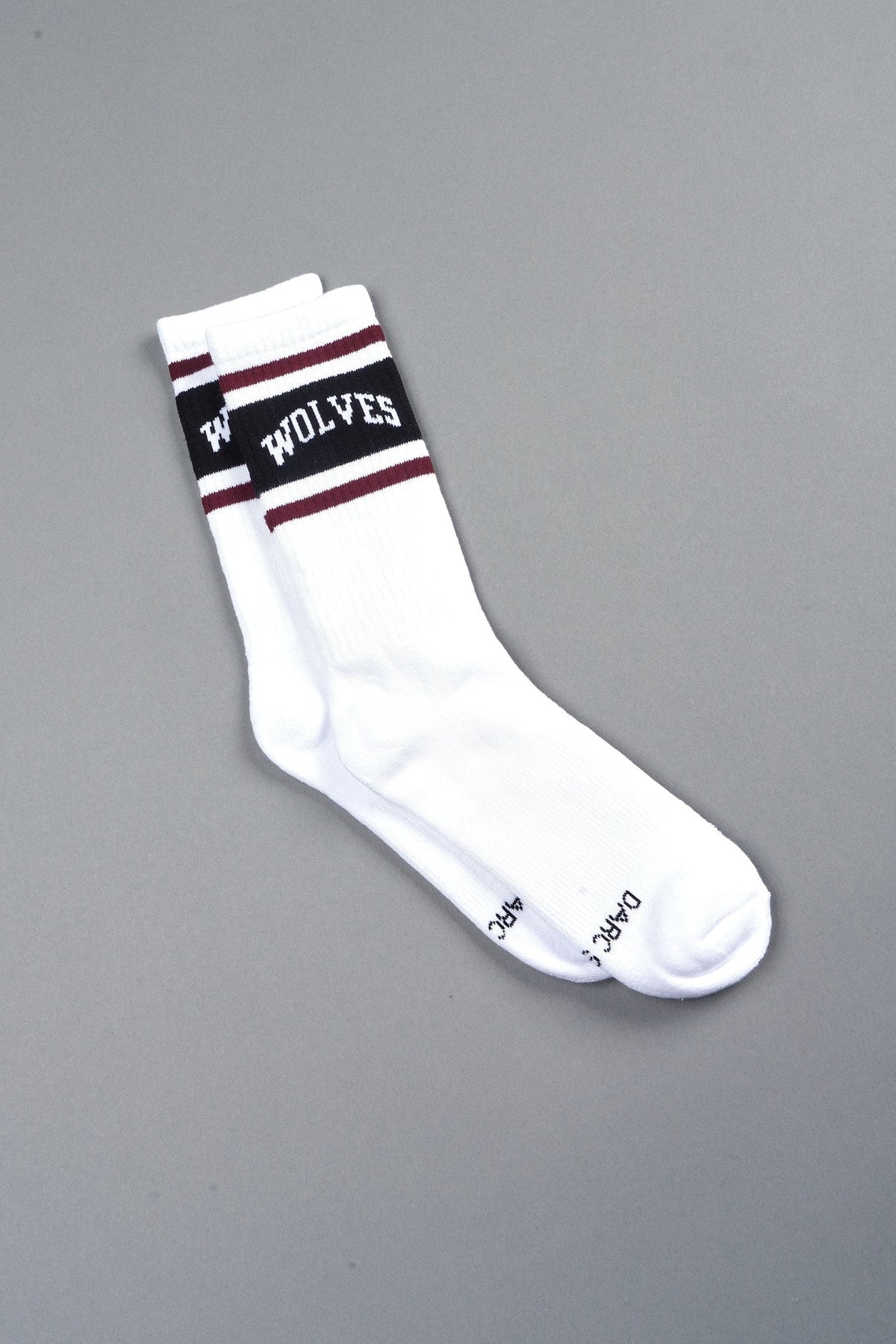 Loyalty Classic Socks in White/Oxblood/Black