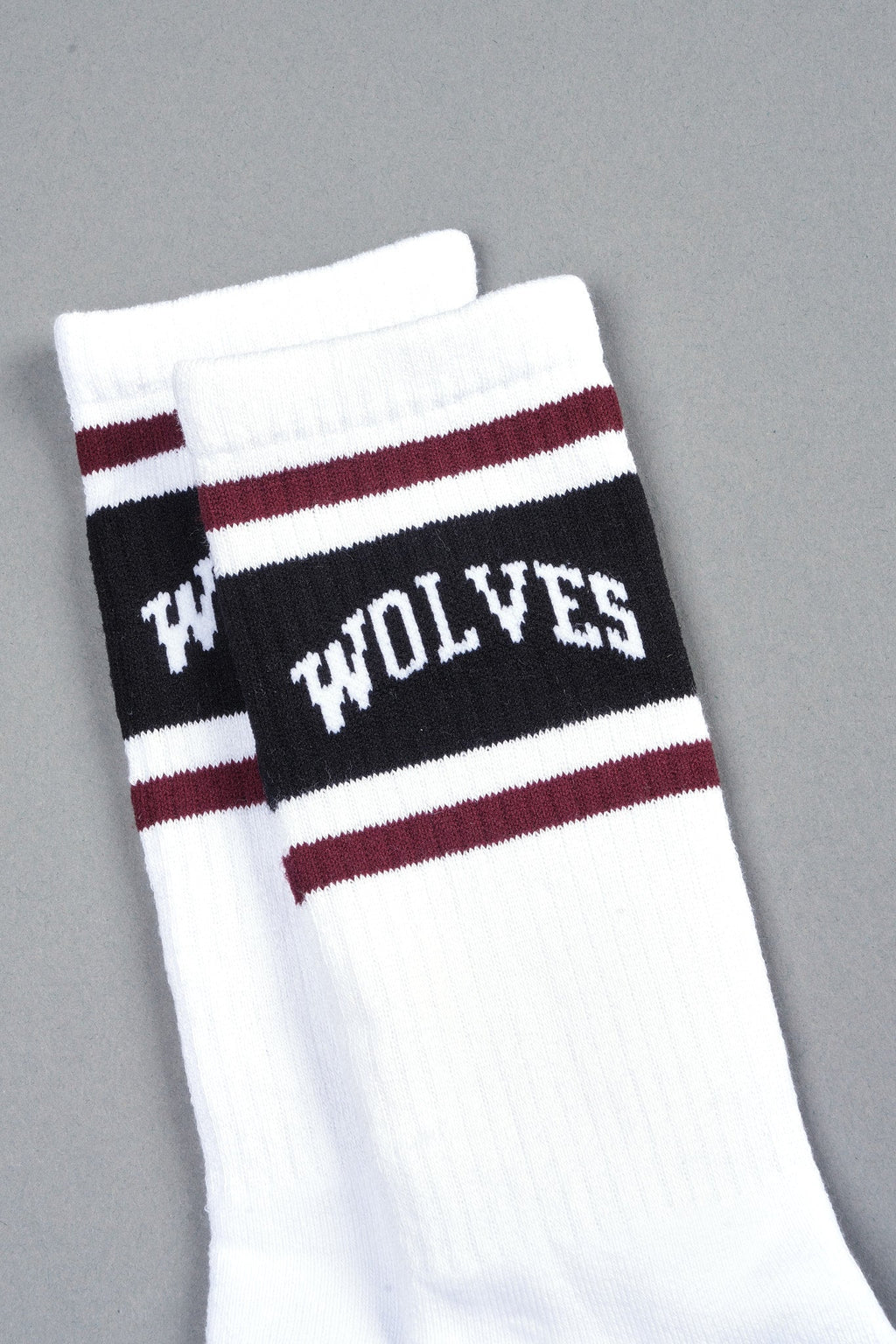 Loyalty Classic Socks in White/Oxblood/Black