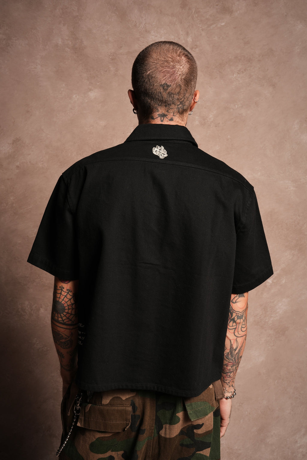 Big Bad Wolf Vinny Button Up Shirt in Black