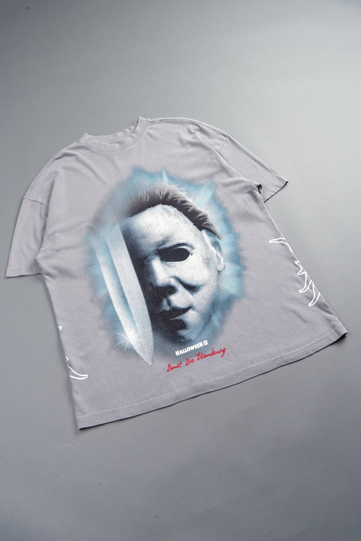 Night Blade Premium Oversized Tee In Dove Gray