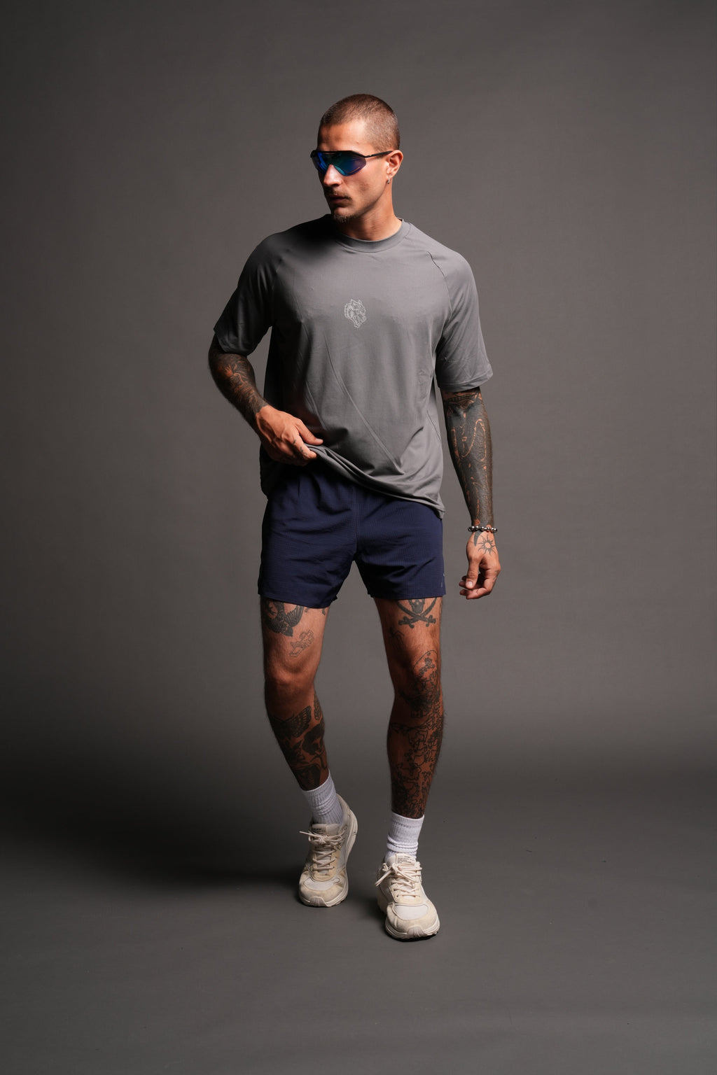 Pyramid V3 Rocky Running Shorts In Navy - imagem 6