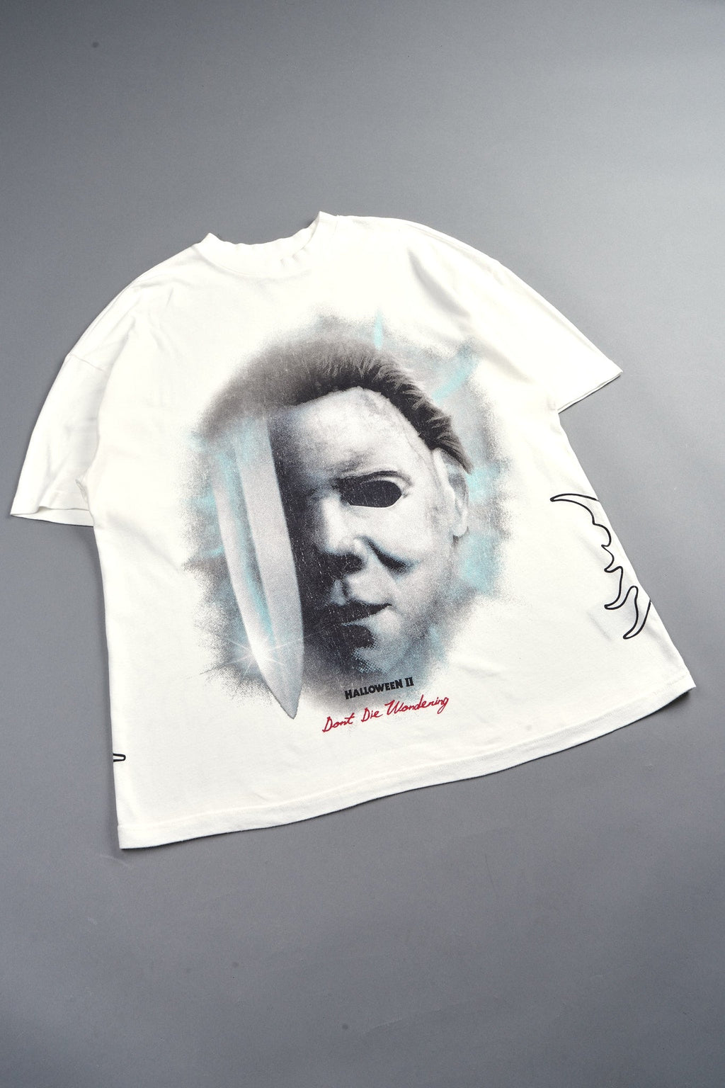 Night Blade Premium Oversized Tee In Cream
