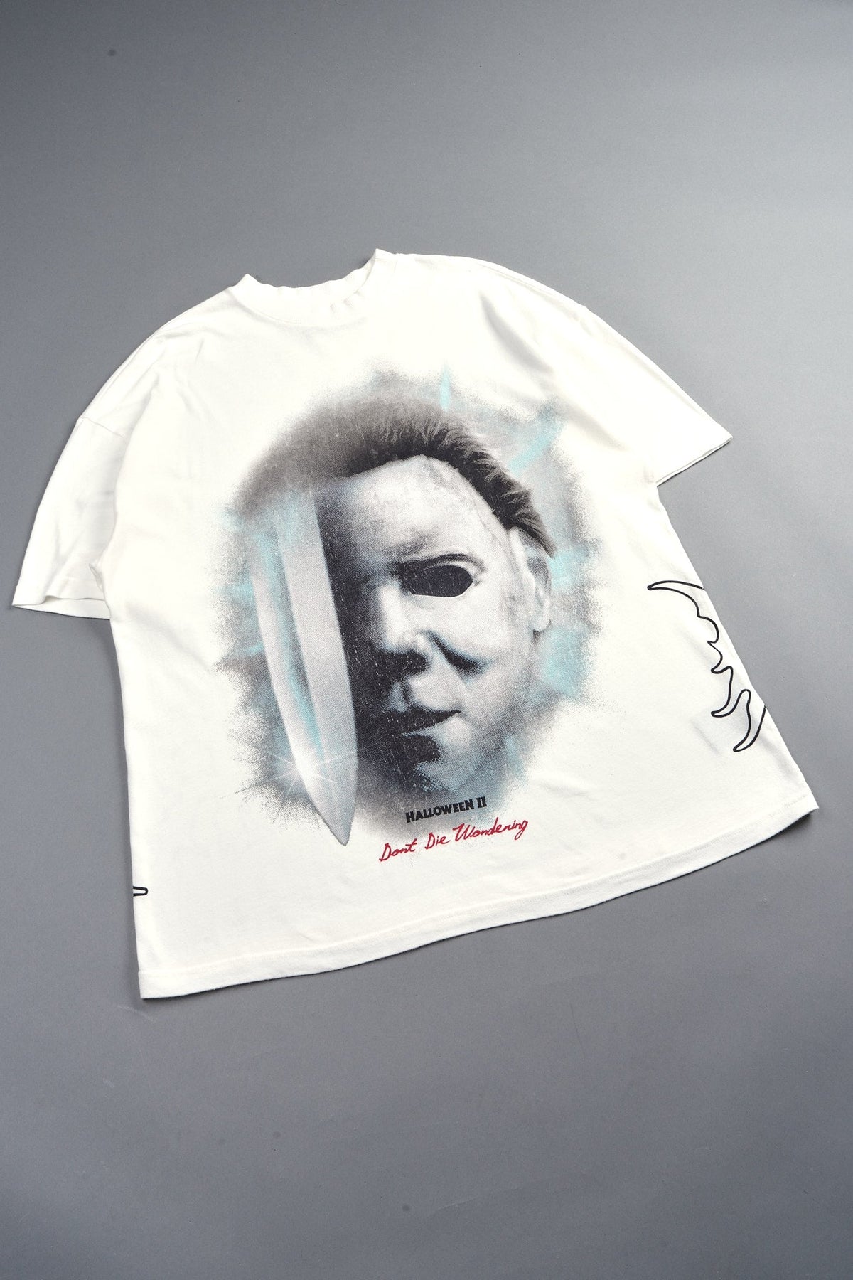 Night Blade Premium Oversized Tee In Cream