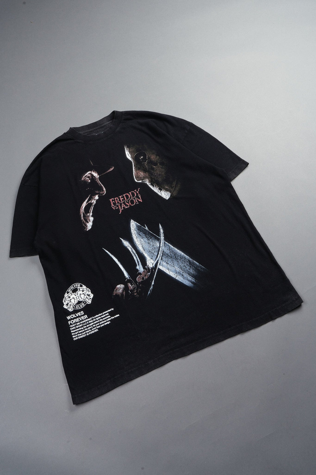 Freddy Vs Jason Premium Oversized Tee In Black