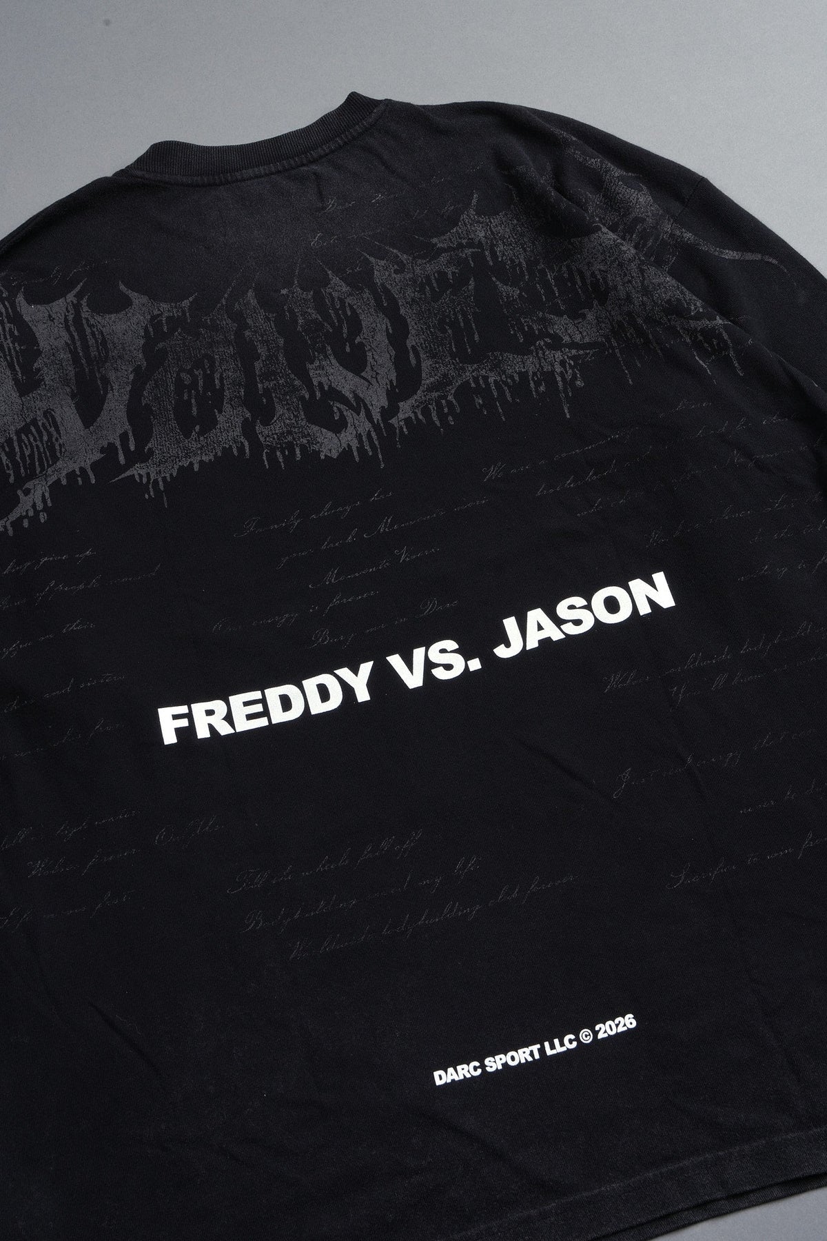Freddy Vs Jason Premium Oversized Tee In Black
