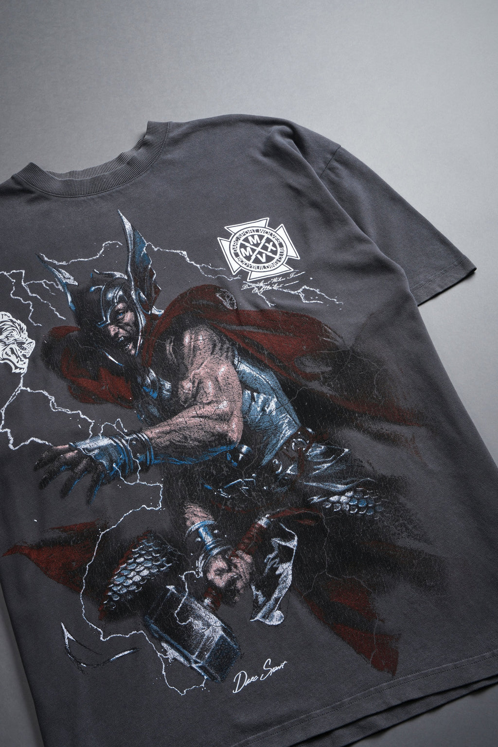 Son Of Odin "Premium" Oversized Tee in Wolf Gray — imagem 3