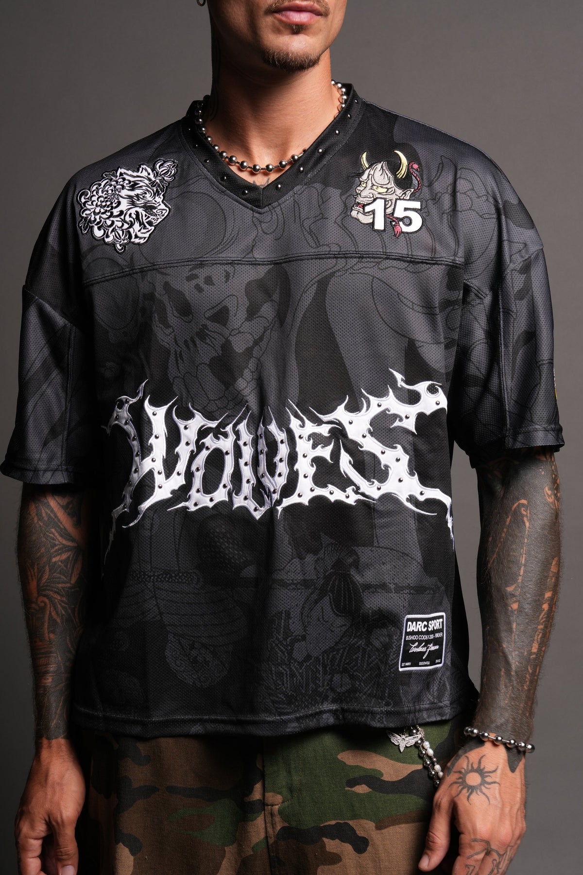 Gashadokuro Emmitt Football Jersey in Black — imagem 7
