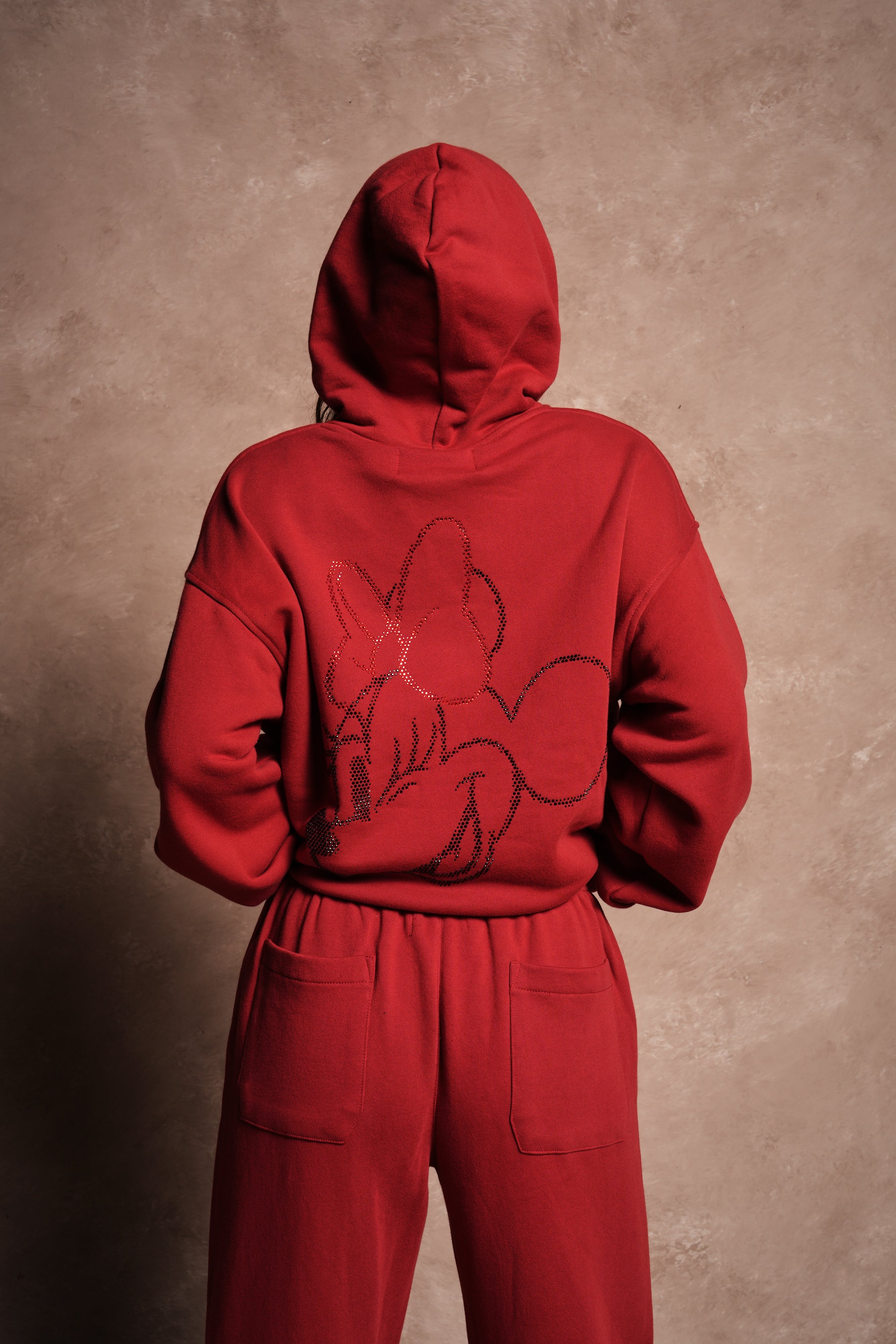 Watch Her Shine Pierce Hoodie in Carmine Red
