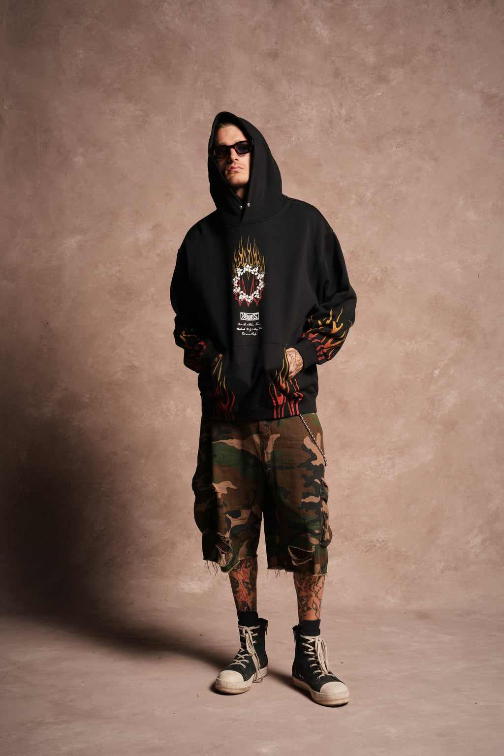 Mickey Forever Pierce Hoodie in Black