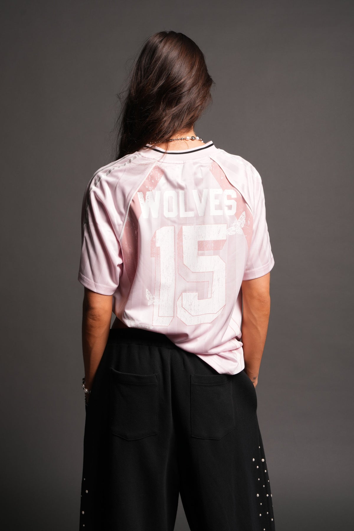 She Wolves Club She Oversized Soccer Jersey In Blush Pink - imagem 2