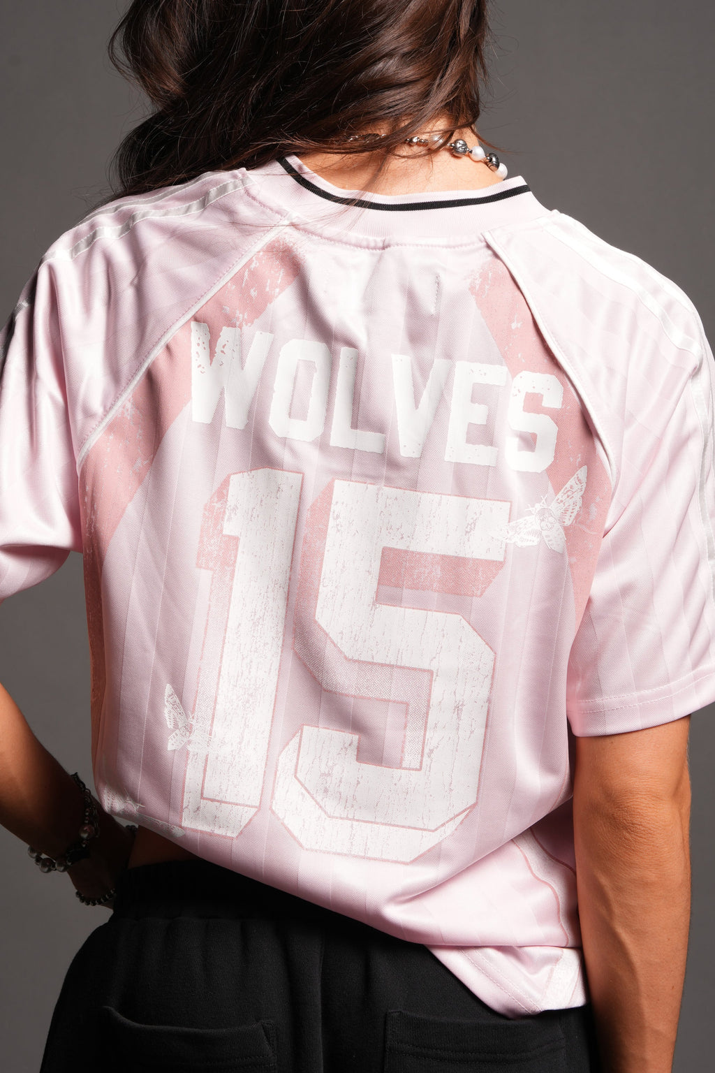 She Wolves Club She Oversized Soccer Jersey In Blush Pink - imagem 6