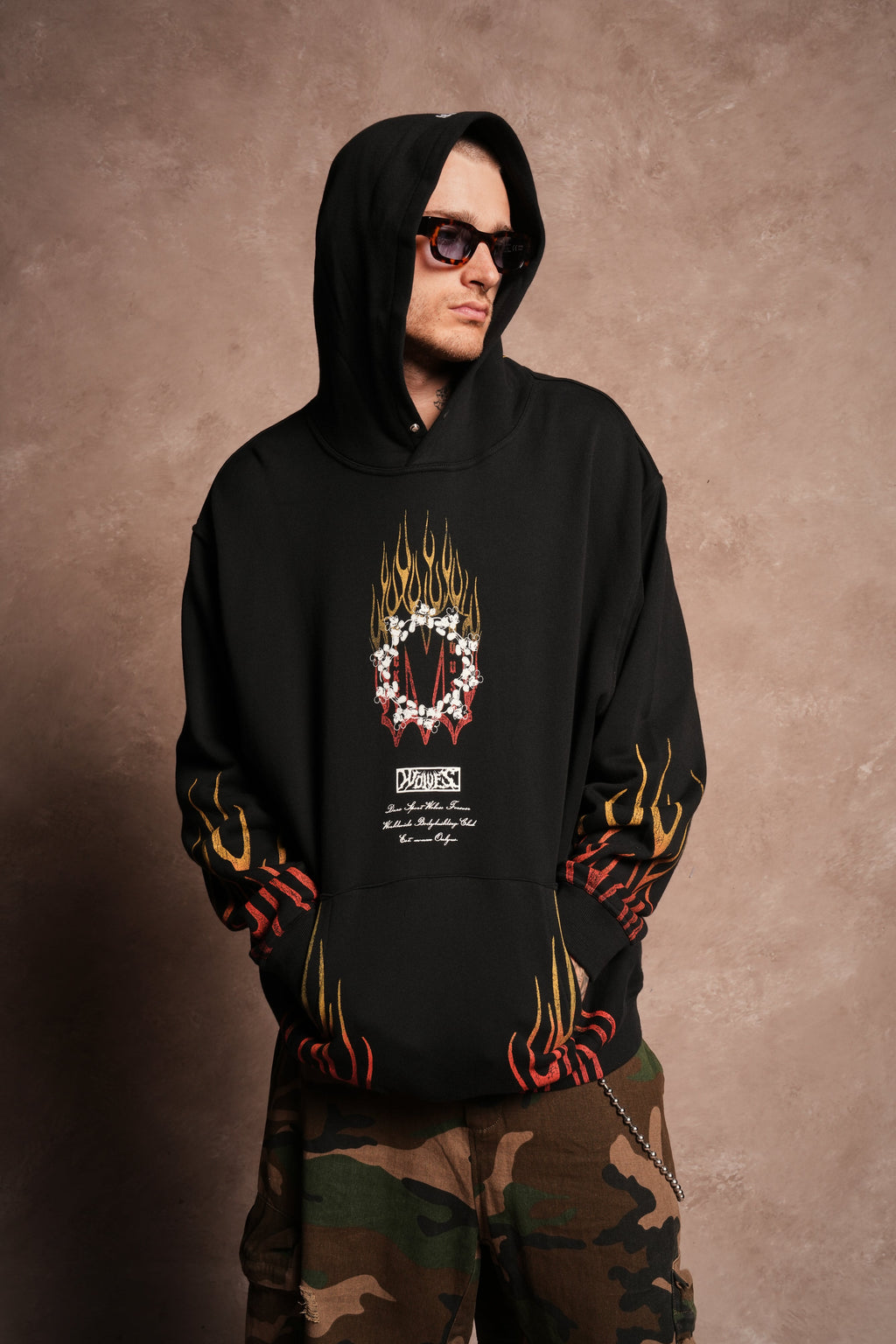 Mickey Forever Pierce Hoodie in Black