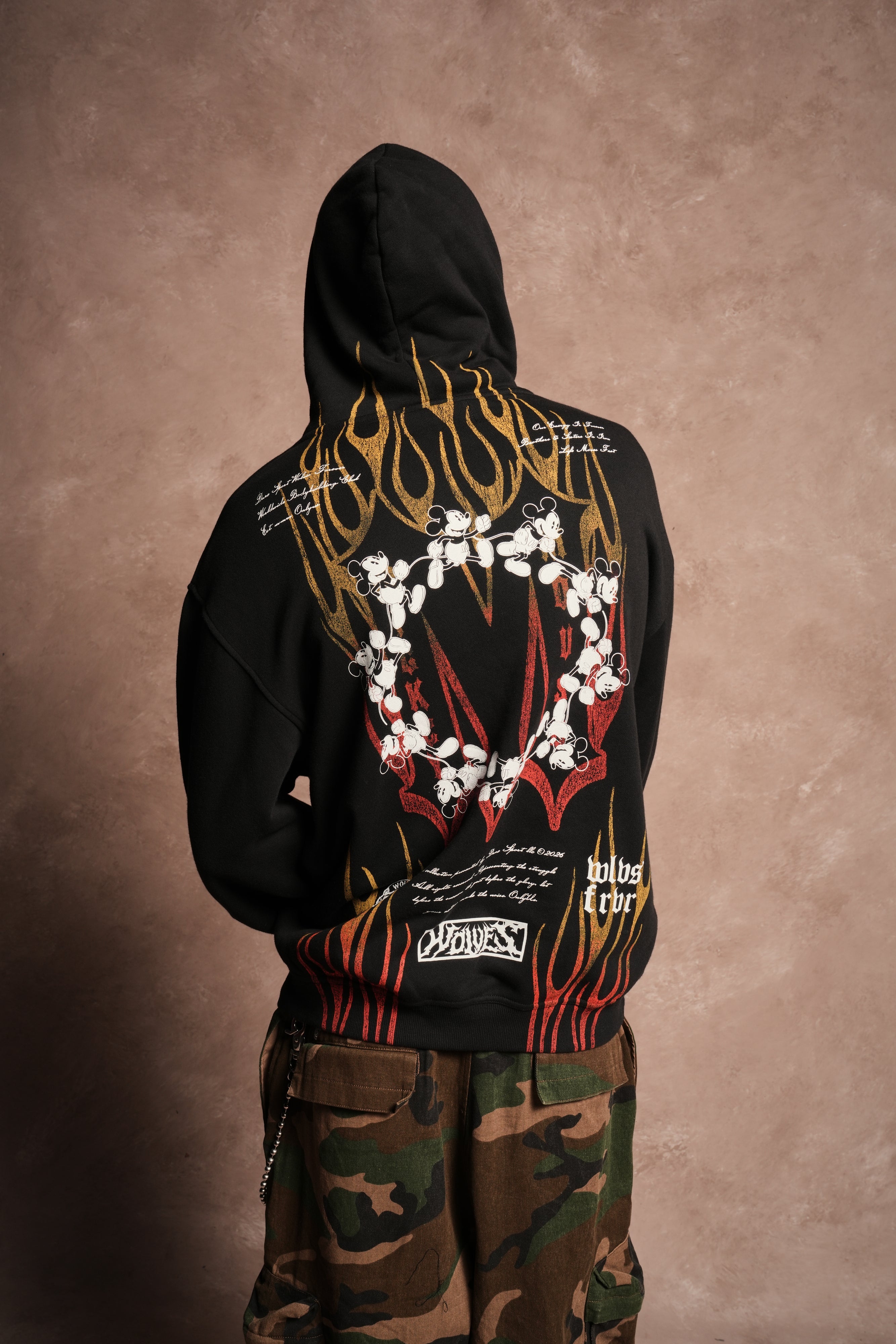 Mickey Forever Pierce Hoodie in Black