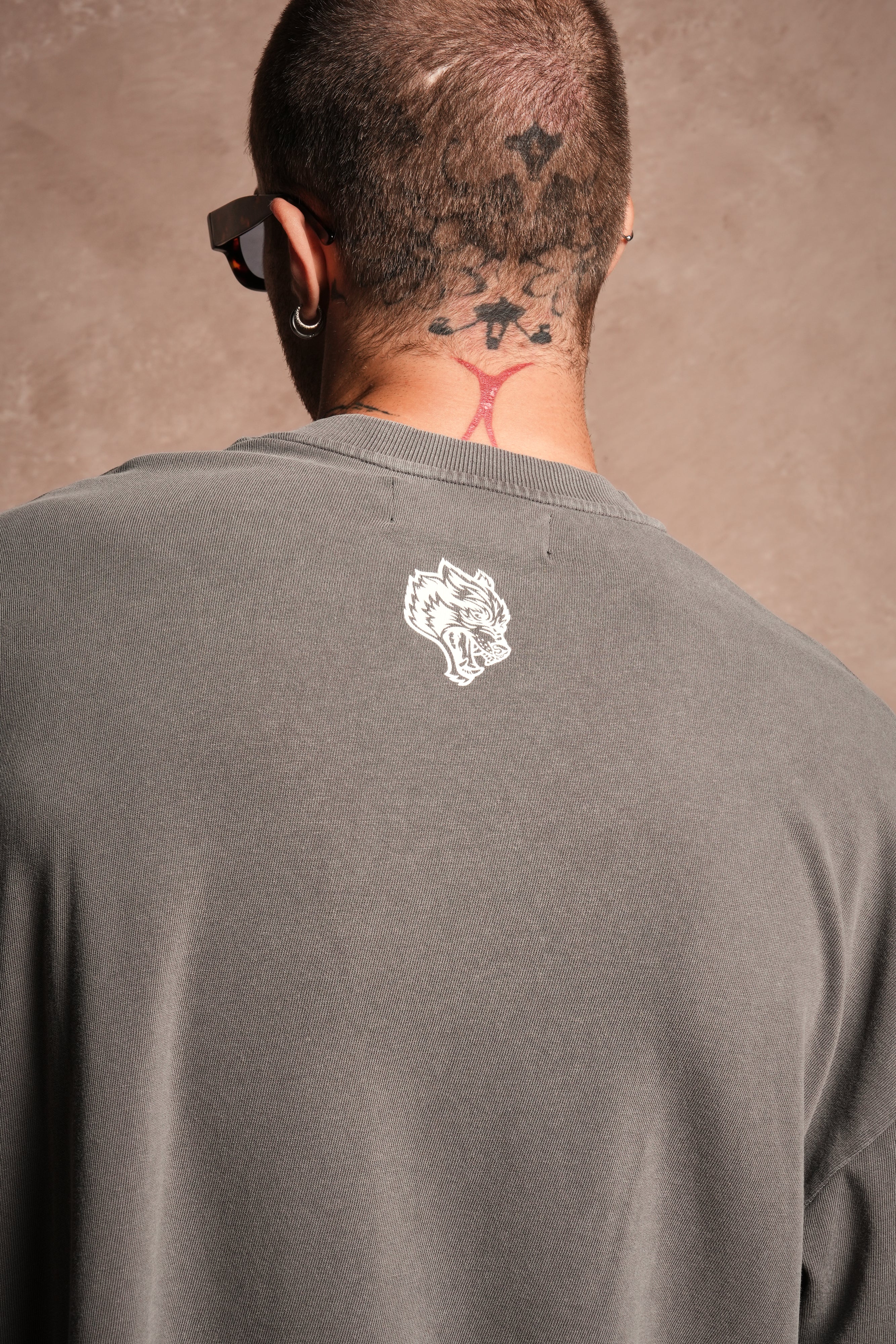 Mickey Mouse Hesh Premium Raw Hem Box Cut Tee in Slate Gray