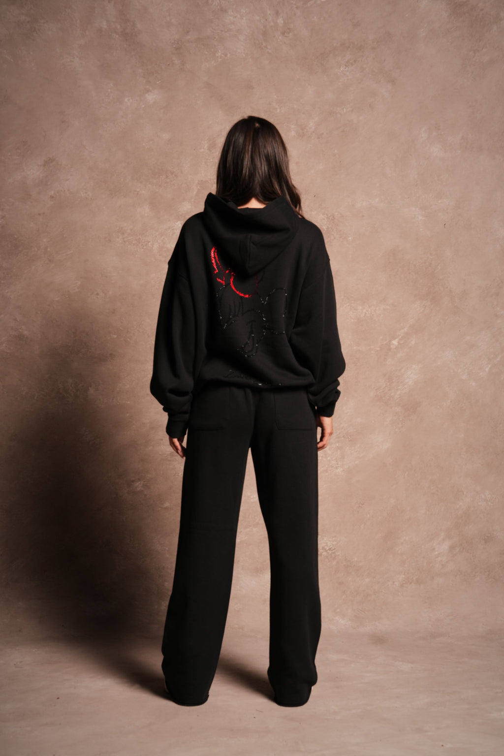Watch Her Shine Pierce Hoodie in Black
