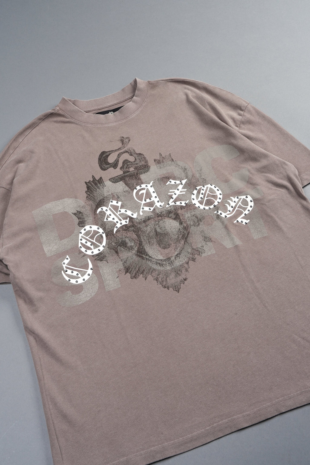 Ds Corazon Premium Oversized Tee In Mojave Brown