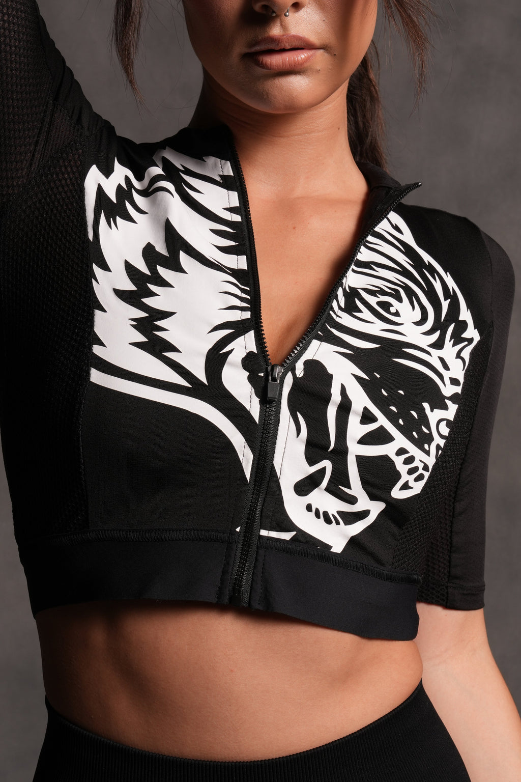 Big Wolf She Cycling Jersey in Black