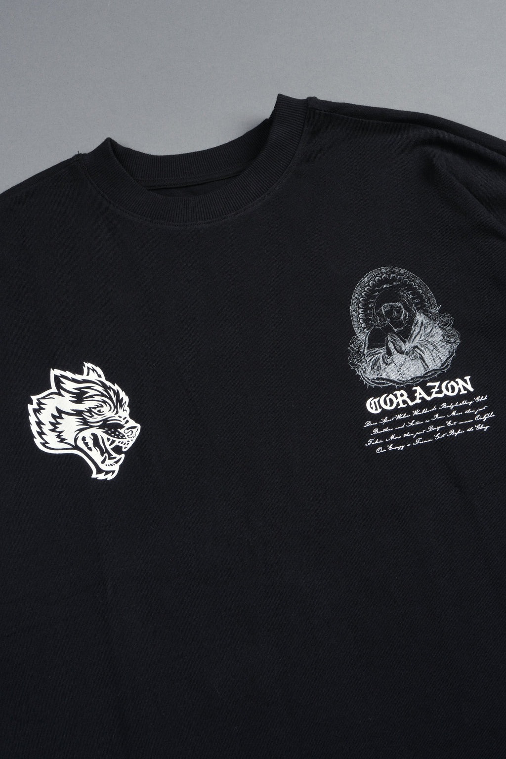 Sacred Lady Premium Oversized Tee In Black