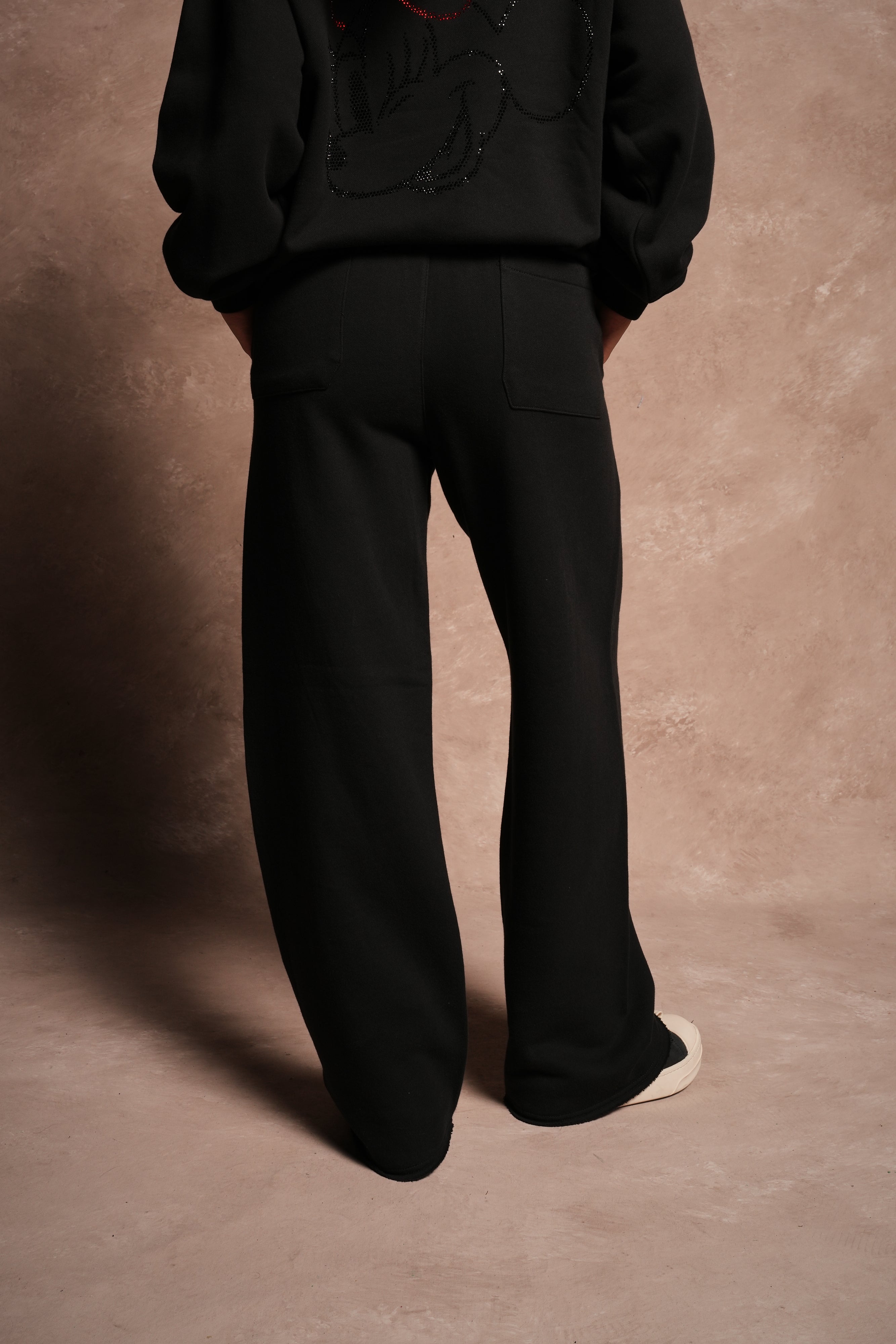 Wolves Chopper Big Cozy Sweats in Black