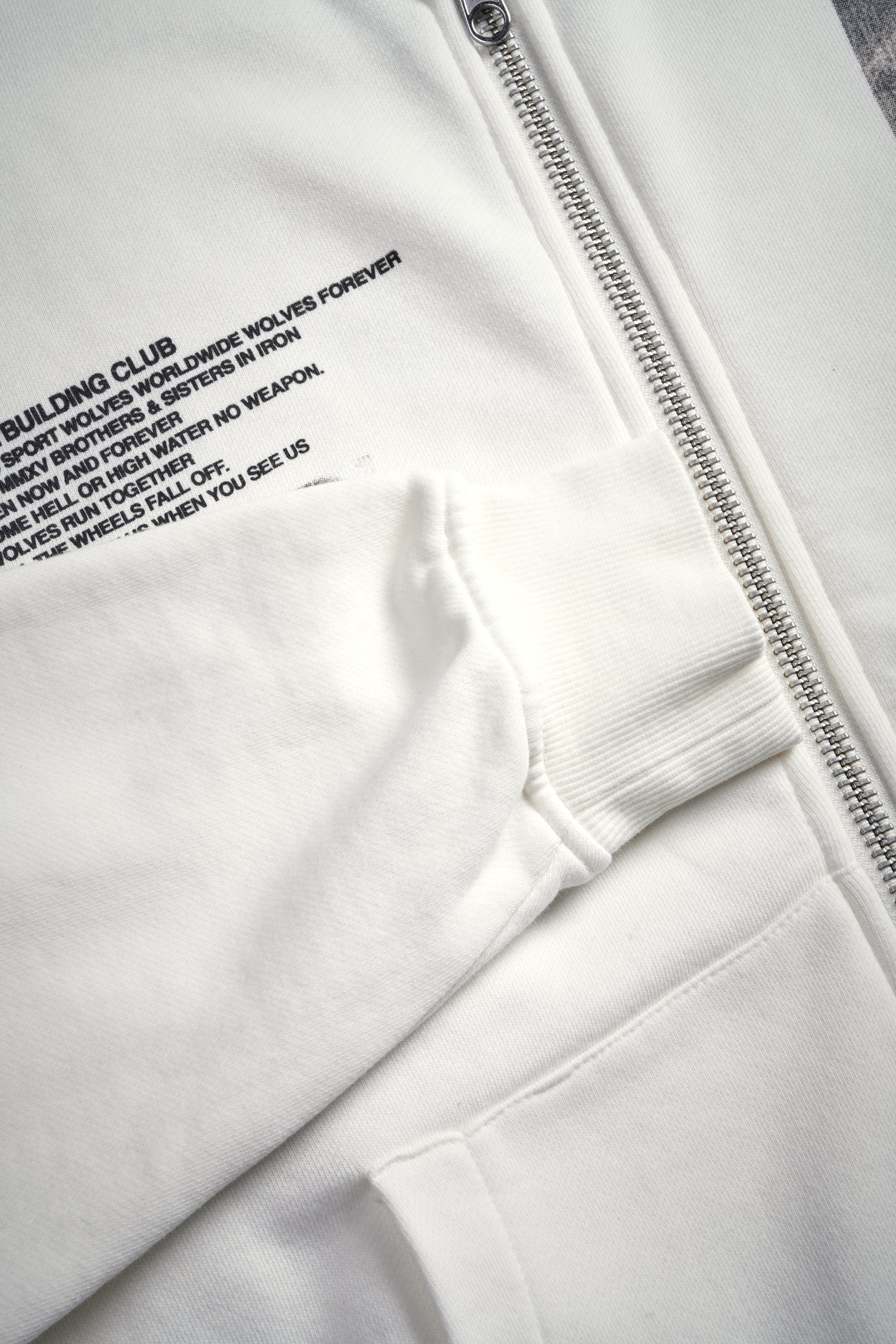 Hanma Legacy Darco Double Zip Hoodie in Cream — imagem 13