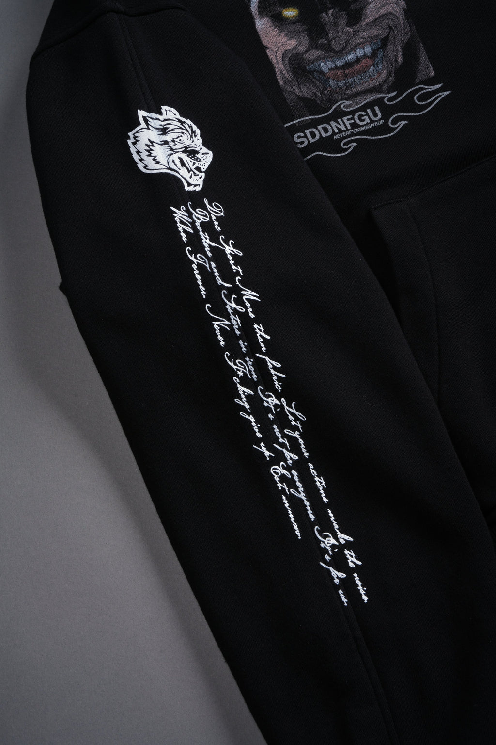 Hanma Legacy Darco Double Zip Hoodie in Black — imagem 11