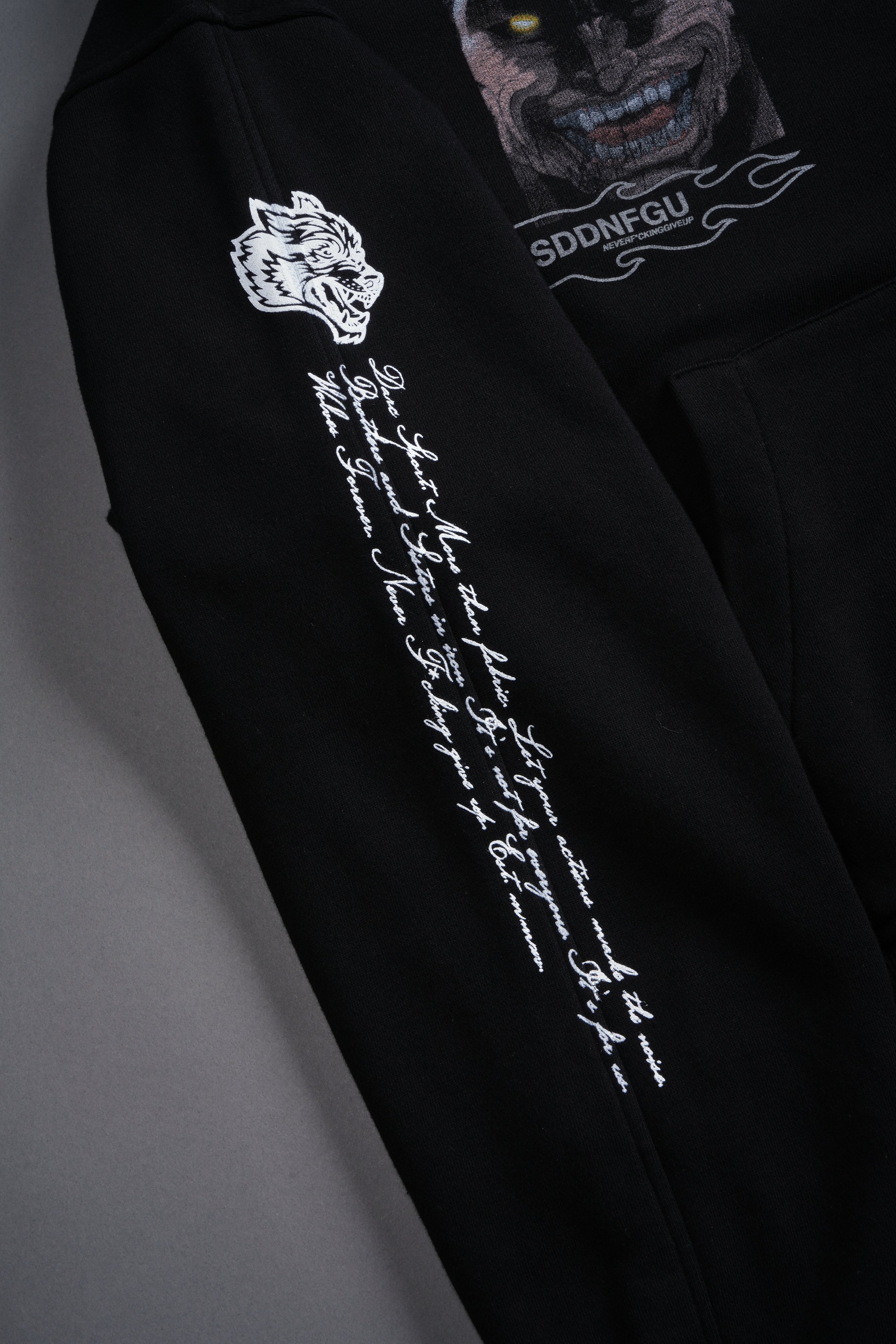 Hanma Legacy Darco Double Zip Hoodie in Black — imagem 11