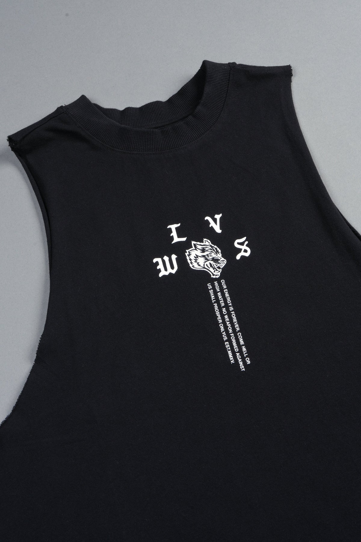 Dama De Las Rosas Tommy Muscle Tee In Black