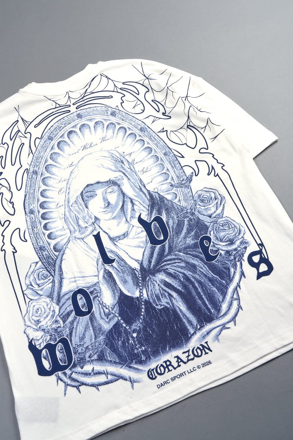 Sacred Lady Premium Oversized Tee In Cream