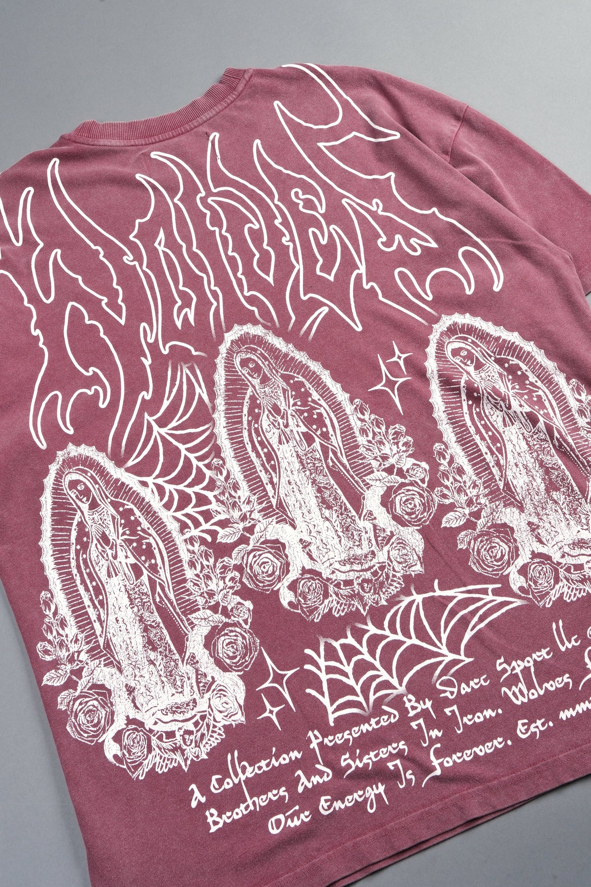 Her Prayer Premium Oversized Tee In Cherry Red
