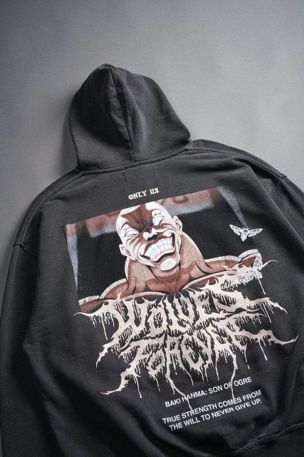 Jack Hammer "Grunge" Hoodie in Wolf Gray — imagem 11