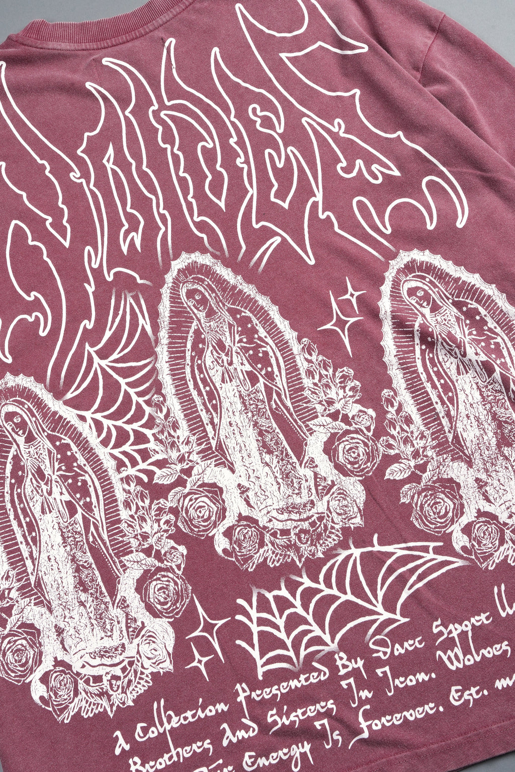 Her Prayer Premium Oversized Tee In Cherry Red