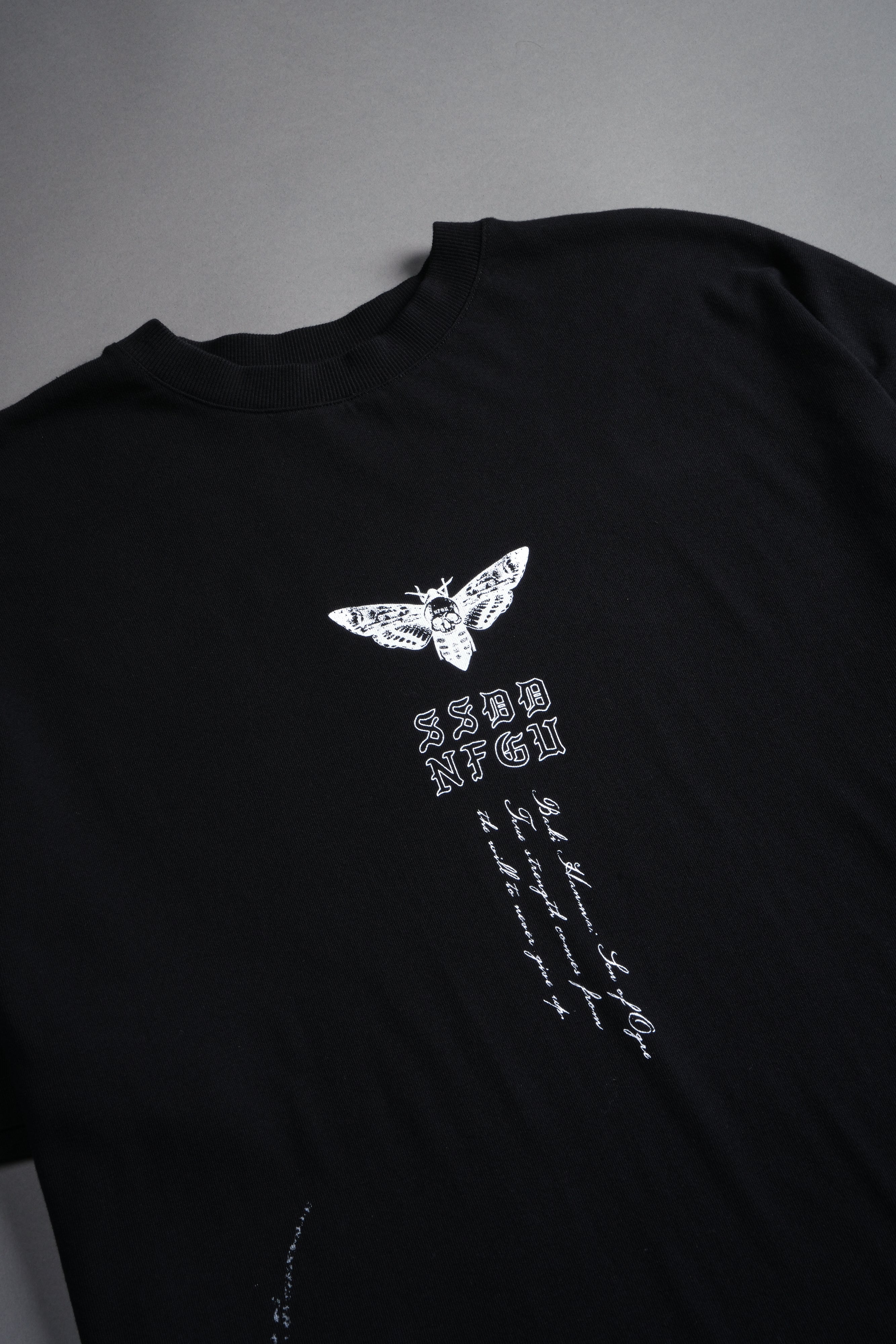 Yujiro Hanma "Side By Side" Series Premium Oversized Tee in Black — imagem 7