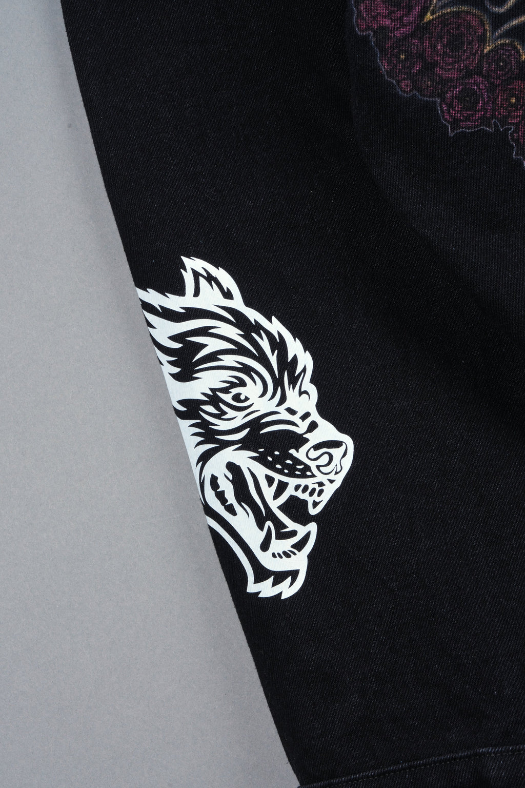 Nuestra Senora Cropped American Denim Jacket In Black