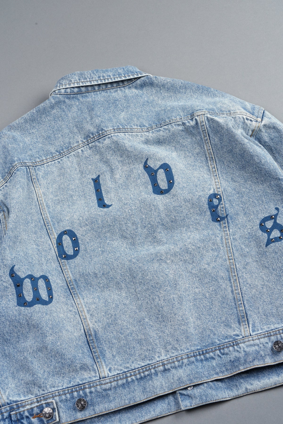 Nuestra Senora Cropped American Denim Jacket In Light Wash