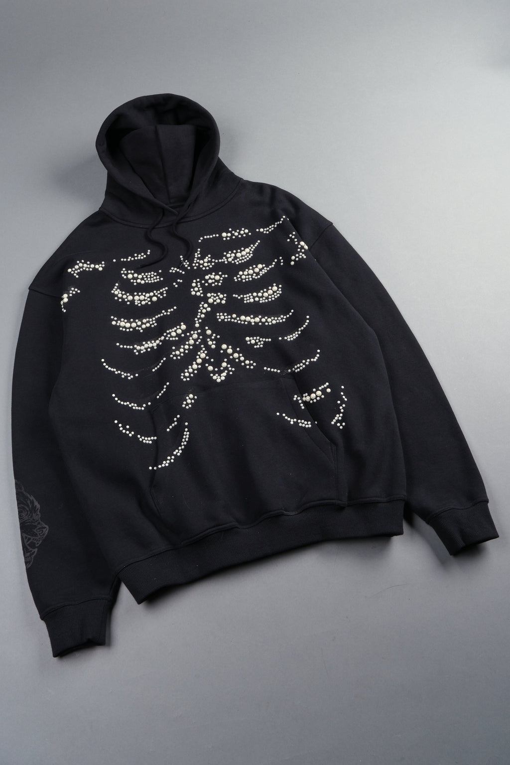 Bone Cage Bishop Hoodie In Black
