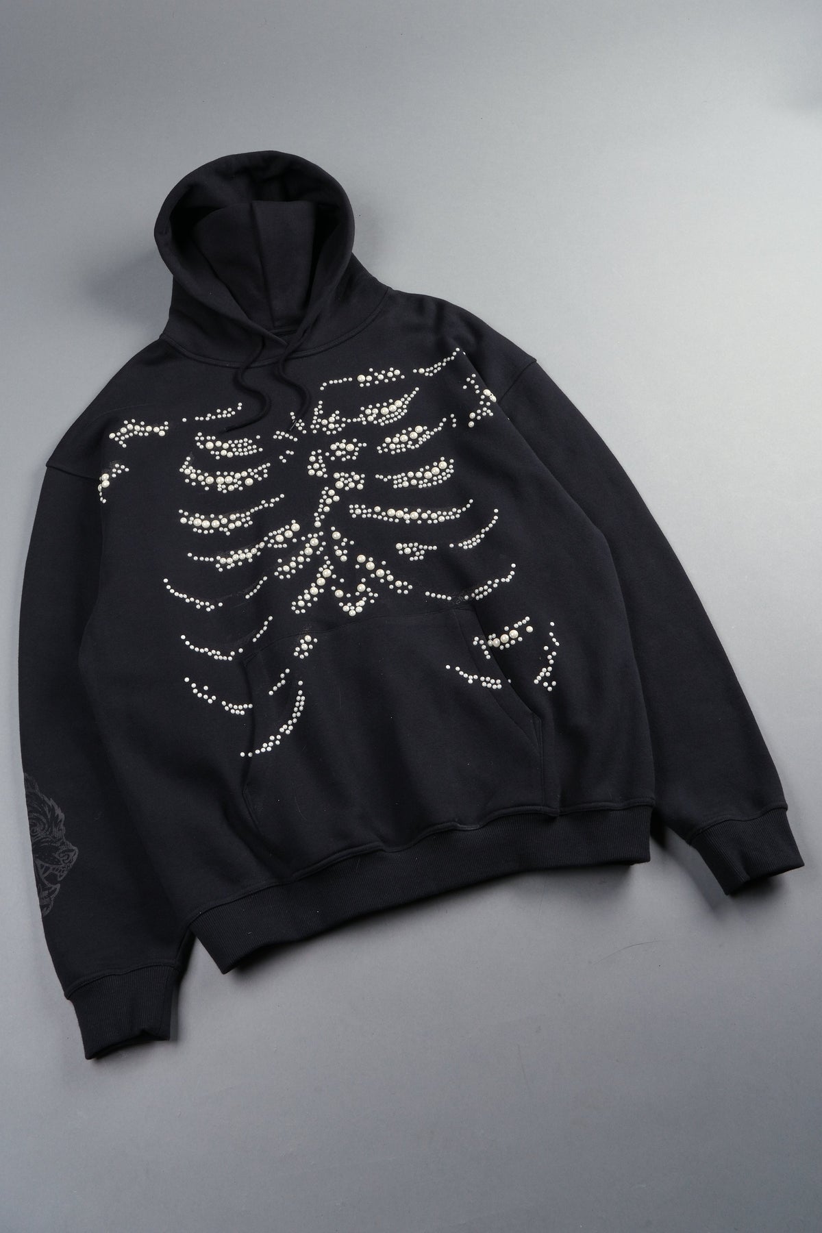 Bone Cage Bishop Hoodie In Black