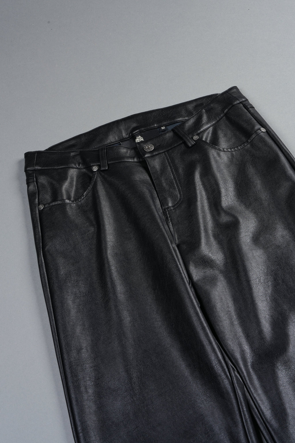 Wolf Pyramid Axel Low Rise Leather Pant In Black