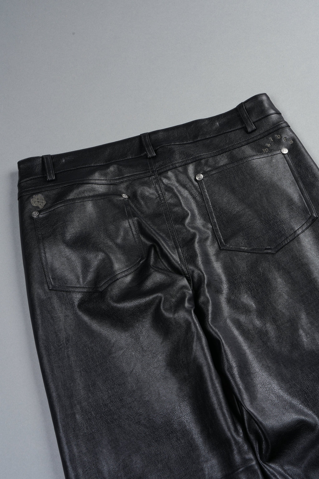 Wolf Pyramid Axel Low Rise Leather Pant In Black