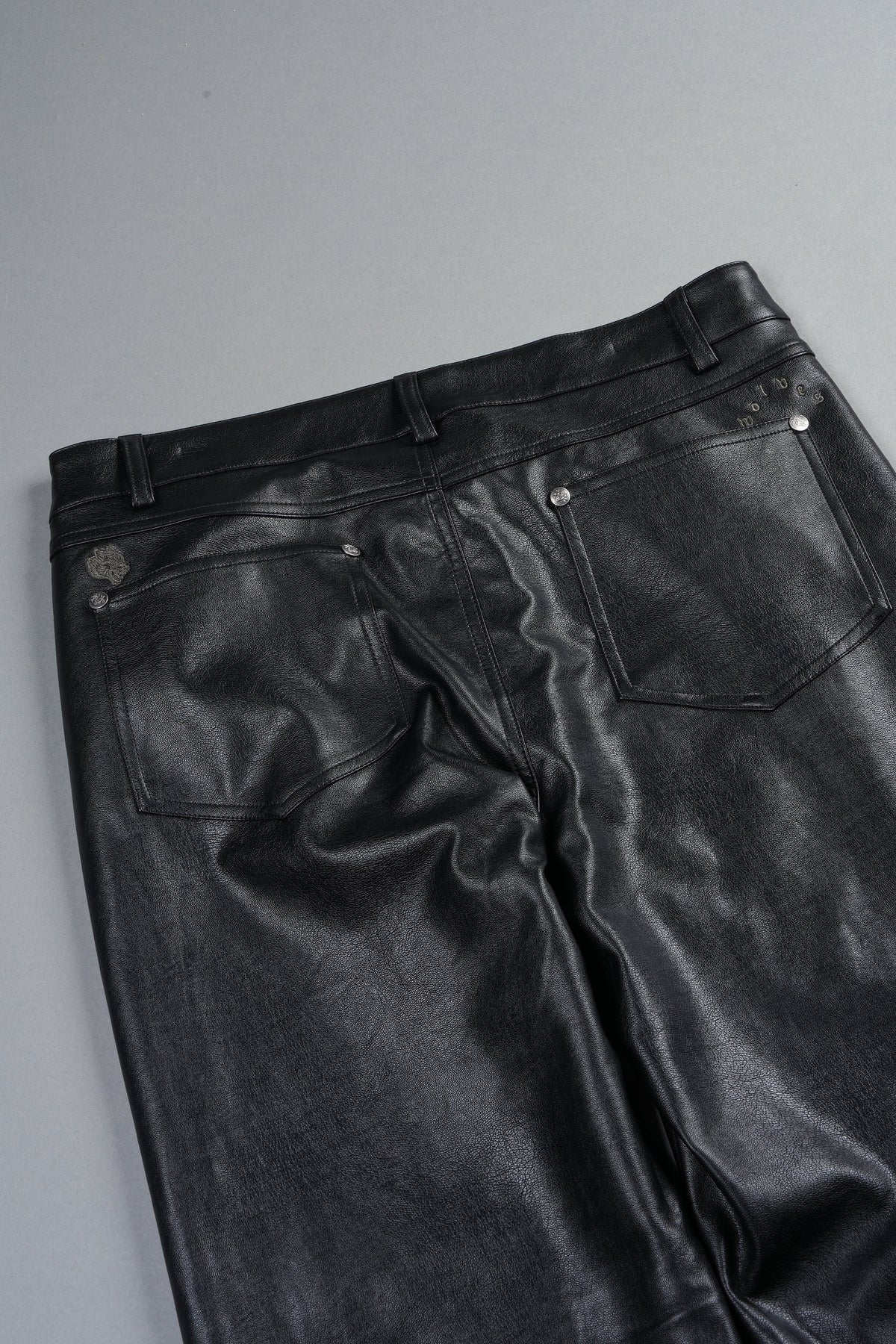 Wolf Pyramid Axel Low Rise Leather Pant In Black