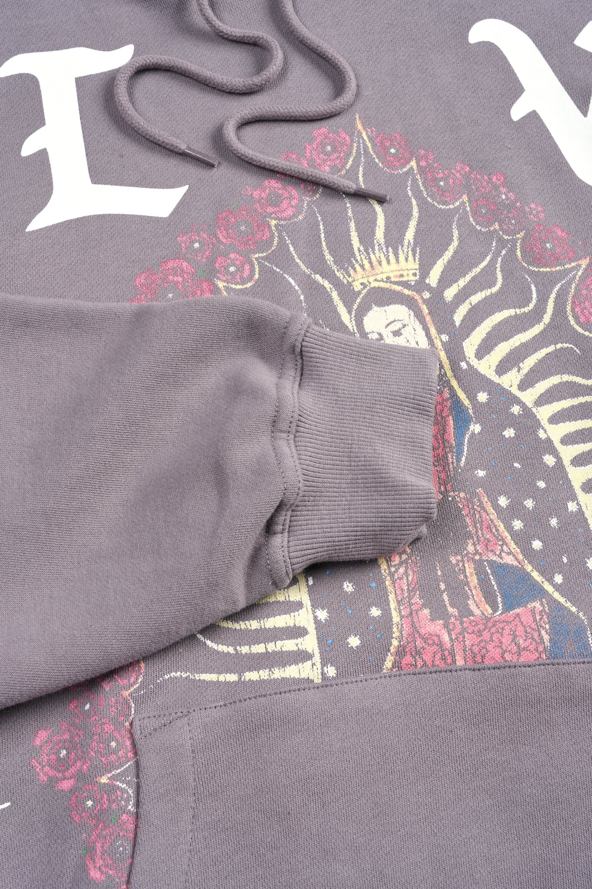 Dama De Las Rosas Bishop Hoodie In Pale Gray
