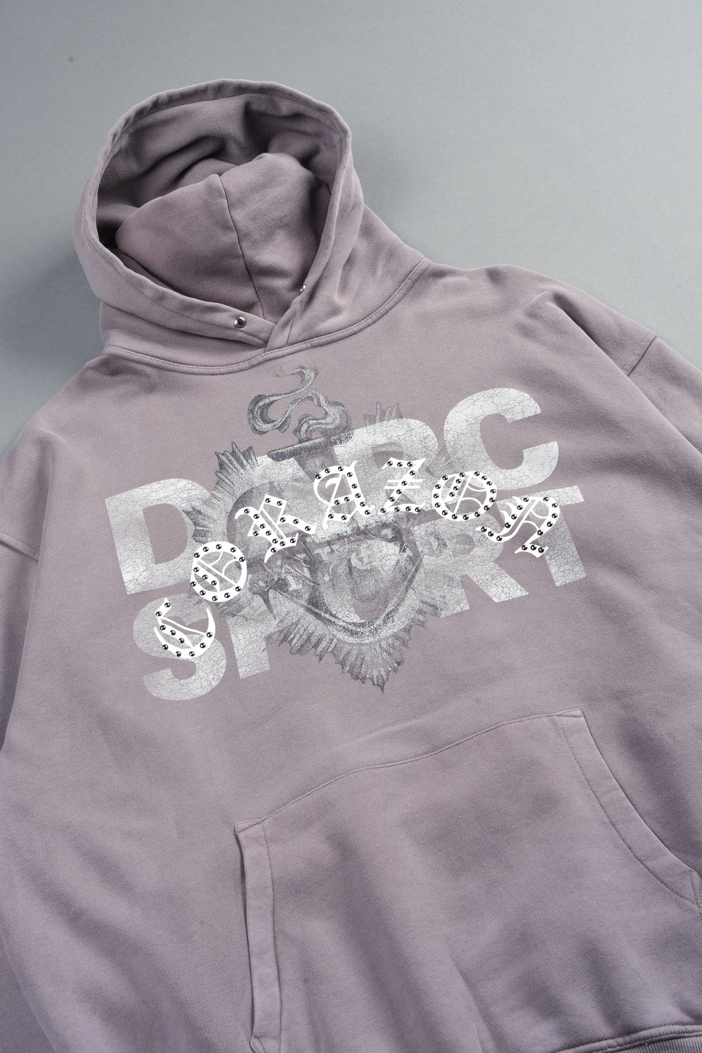 Ds Corazon Pierce Hoodie In Pale Gray