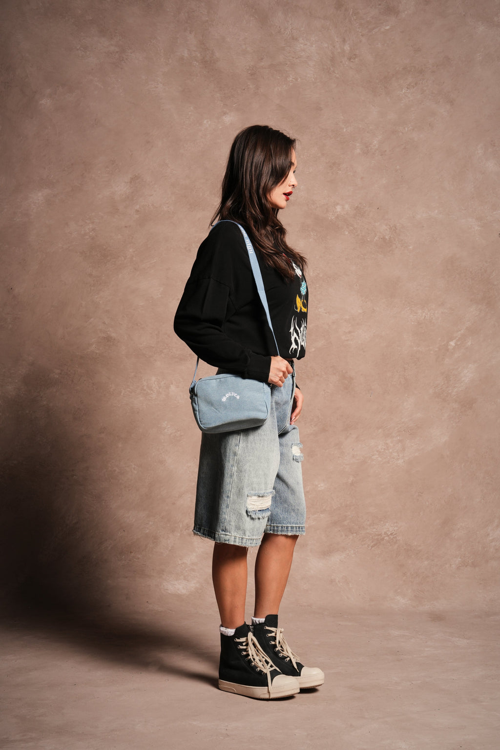 Wolves OnlyUs Reeves Side Bag in Denim