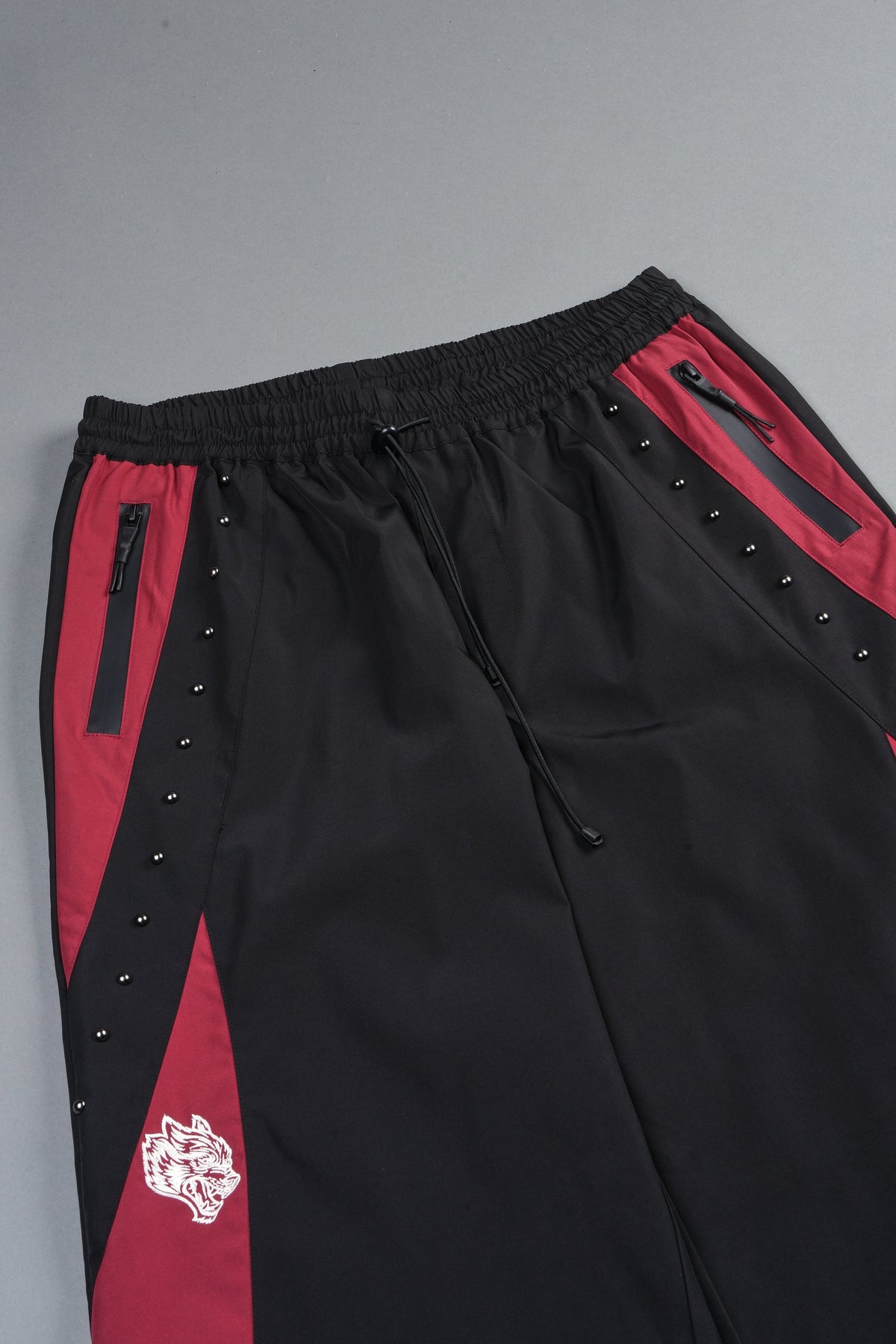 Lobo Chopper Brolic Track Pants In Black/Cherry Red
