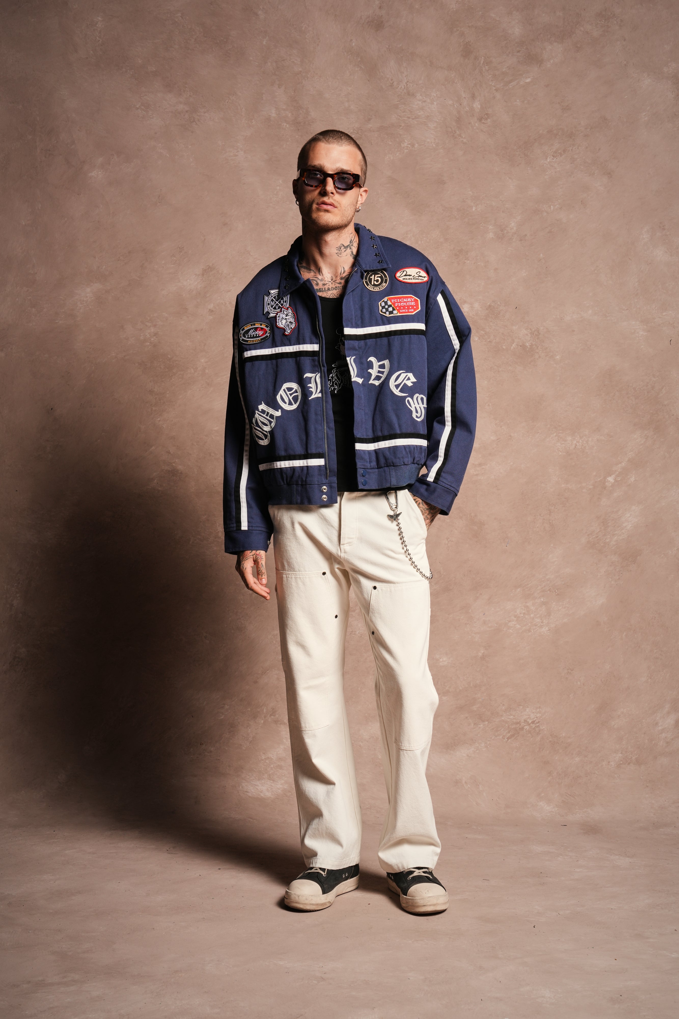 Mickey Frvr Big Moe Jacket in Navy